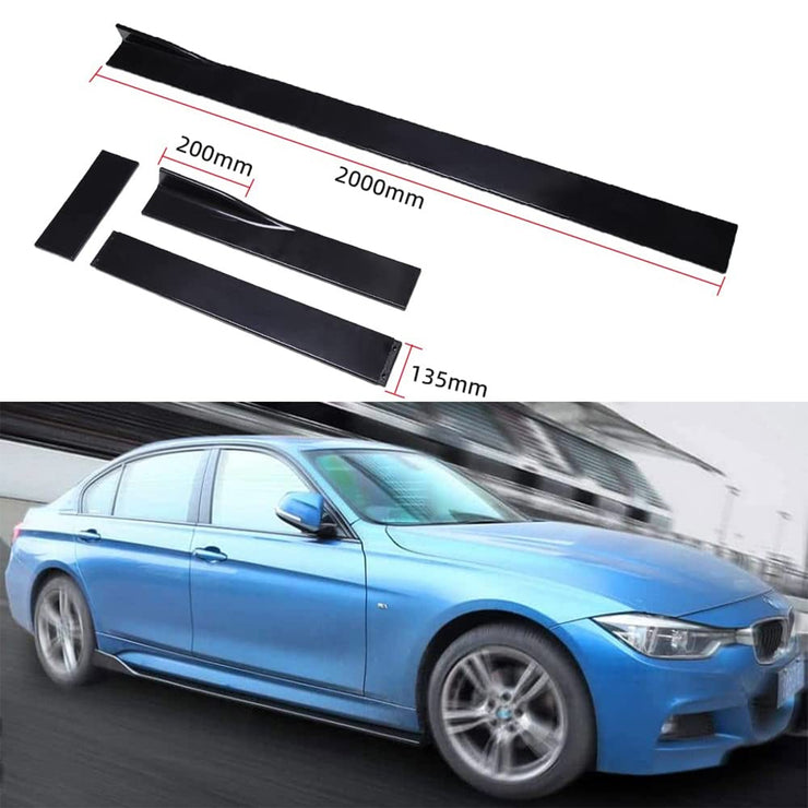 Dreamizer Universal Car Side Skirt Extension Rocker Panel Body Kit Lip Splitters 6pcs