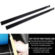 Dreamizer Universal Car Side Skirt Extension Rocker Panel Body Kit Lip Splitters 6pcs